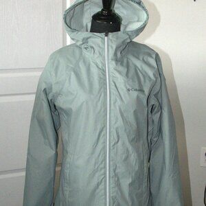 Columbia Women's Green Windbreaker Rain Jacket size Medium